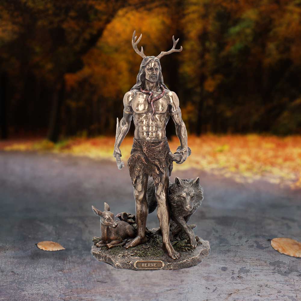 Herne and Animals Folklore Bronzed Figurine: 1 - Figures & Collectables By Gift Moments