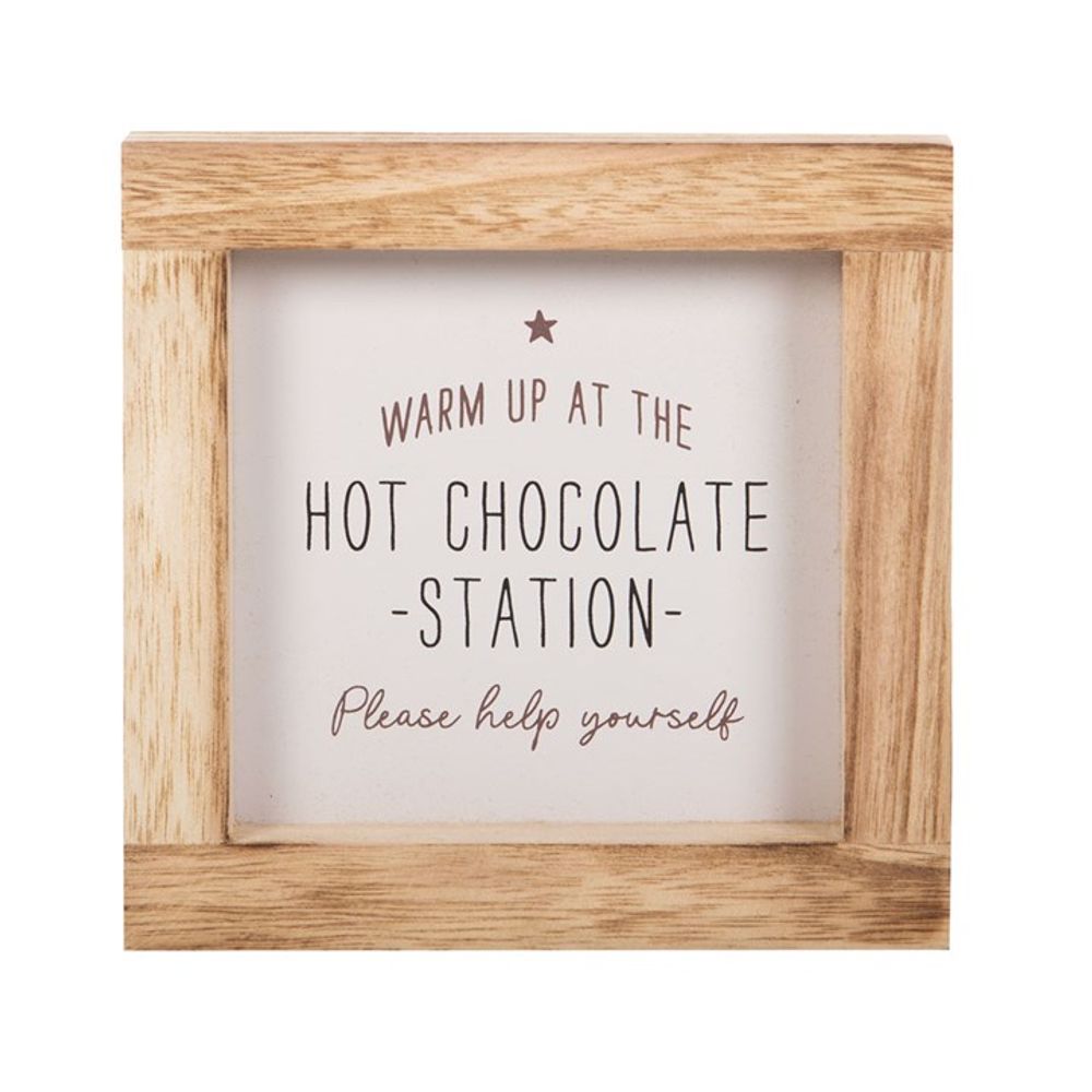 Hot Chocolate Station Wooden Sign: 2 - Signs & Plaques By Gift Moments
