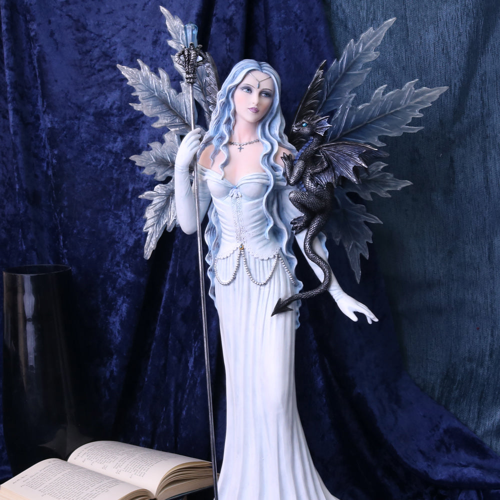 Ice Fairy Figurine With Dragon Companion Adica 57cm - Shop Figures & Collectables At Gift Moments - 1
