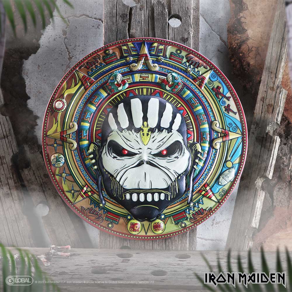 Iron Maiden Book of Souls Tribal Pattern Wall Plaque - Shop Signs & Plaques At Gift Moments - 1