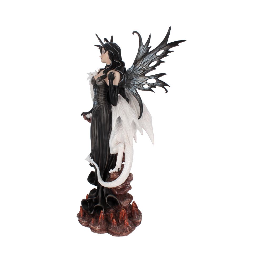 Isabelle 57cm Dark Fairy and White Dragon Figurine: 3 - Figures & Collectables By Gift Moments