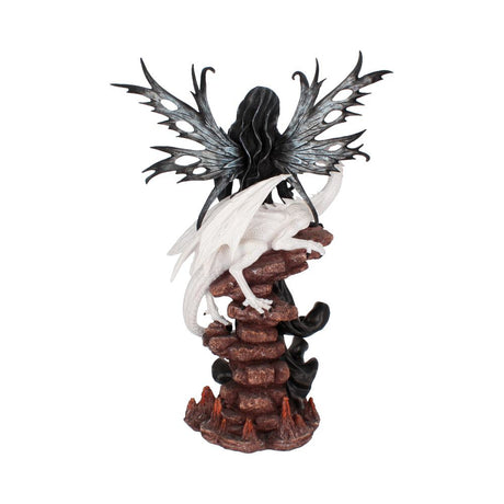 Isabelle 57cm Dark Fairy and White Dragon Figurine: 5 - Figures & Collectables By Gift Moments