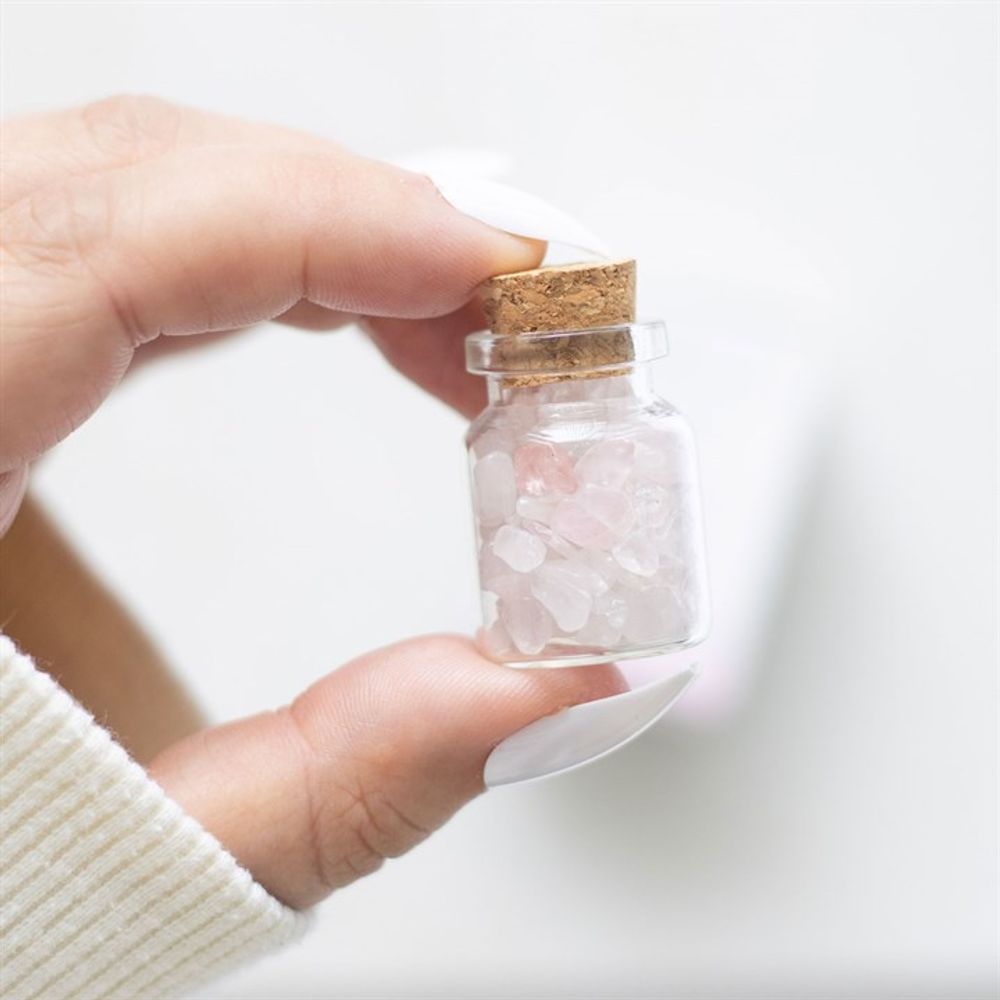 Jar of Love Rose Quartz Crystal in a Matchbox: 5 - By Gift Moments