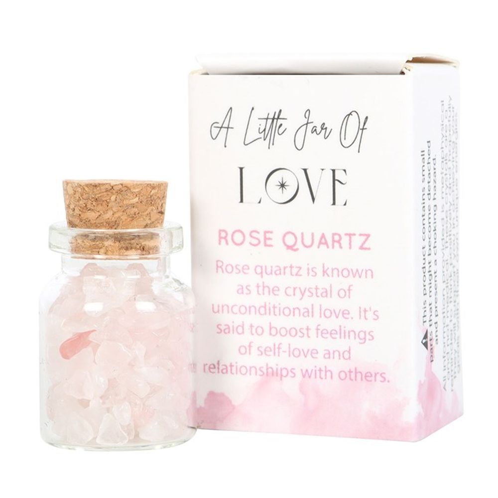 Jar of Love Rose Quartz Crystal in a Matchbox: 2 - By Gift Moments