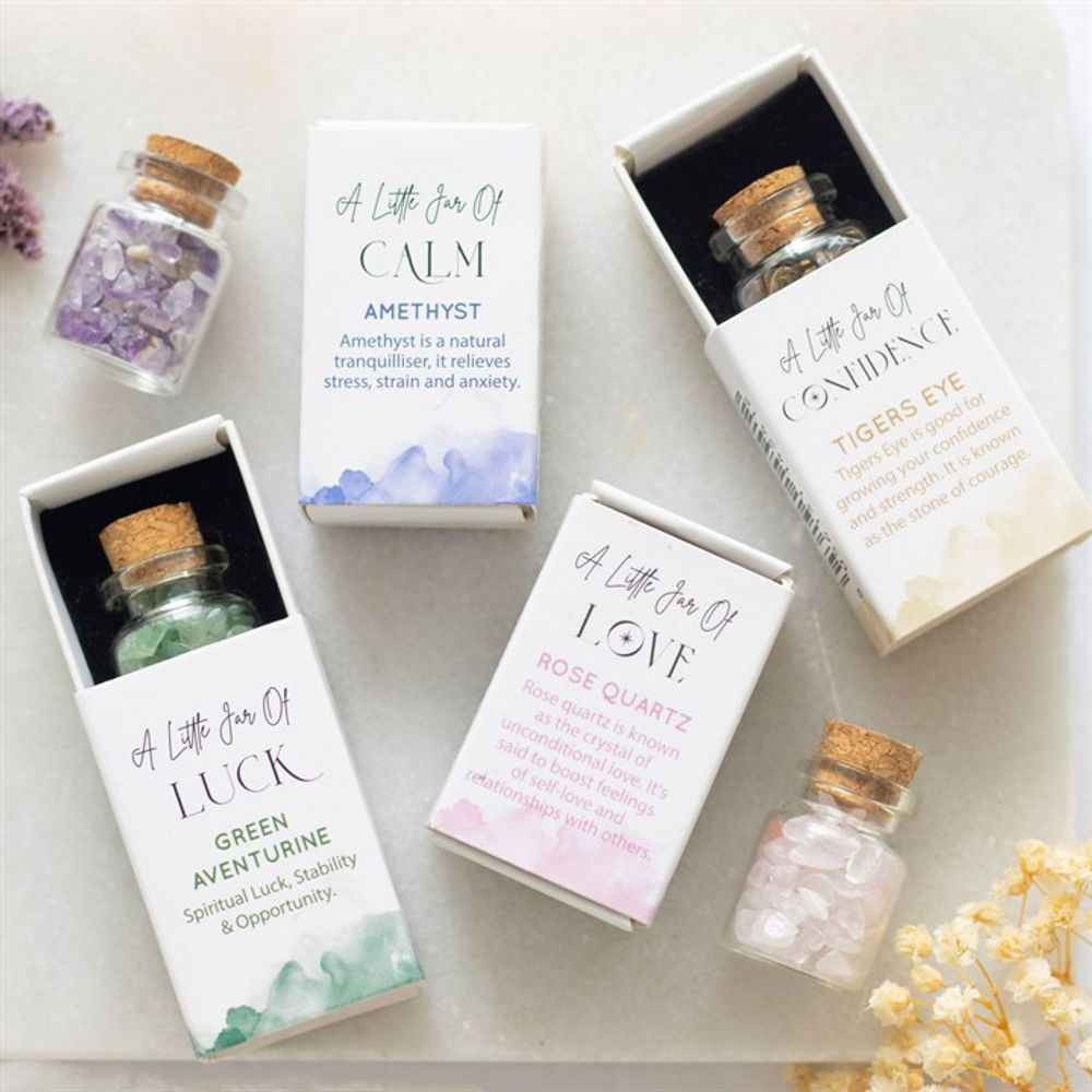 Jar of Love Rose Quartz Crystal in a Matchbox: 6 - By Gift Moments