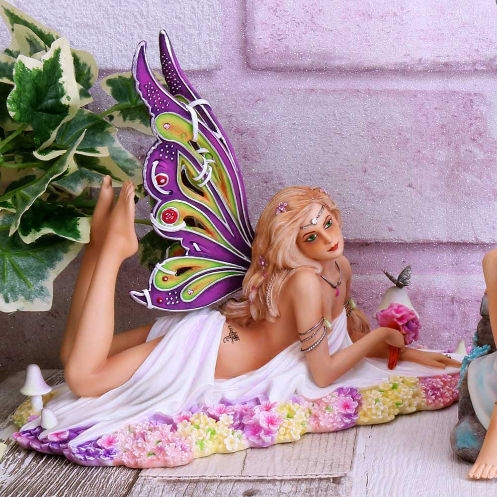 Jewelled Fairy Petalite Figurine Cute Pastel Fairy Ornament: 1 - Figurines Medium (15-29cm) By NN Designs