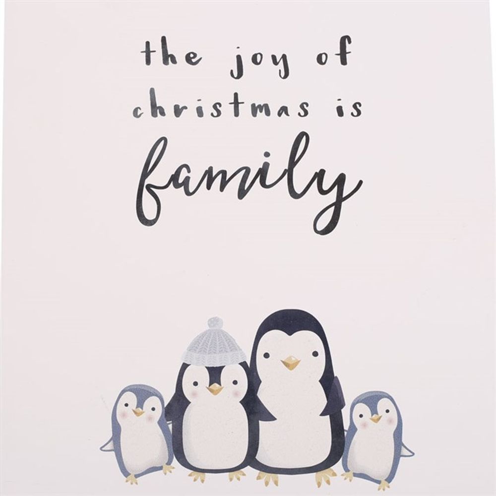 Joy of Christmas Penguin Family Hanging Sign: 2 - Signs & Plaques By Gift Moments