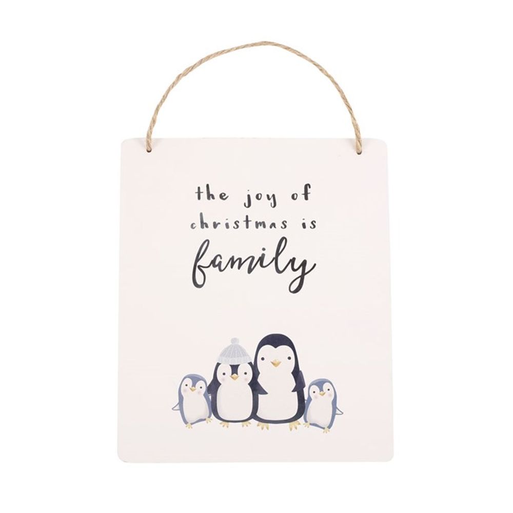 Joy of Christmas Penguin Family Hanging Sign: 1 - Signs & Plaques By Gift Moments