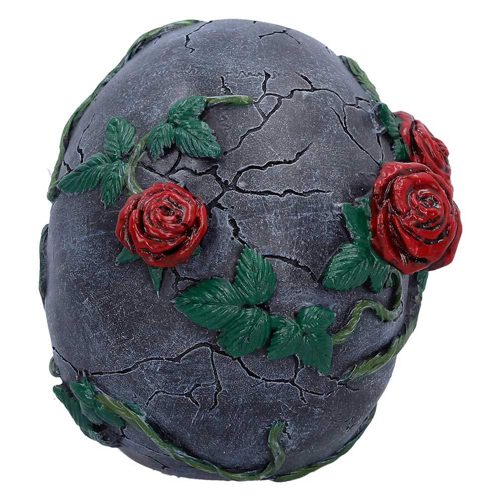 Twilight Bloom Gothic Skull Figurine
