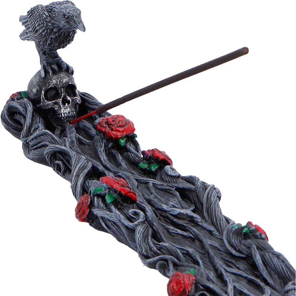 Twilight Bloom Gothic Raven Incense Burner