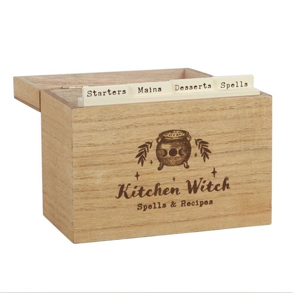 Kitchen Witch Wooden Recipe Box: 2 - By Gift Moments