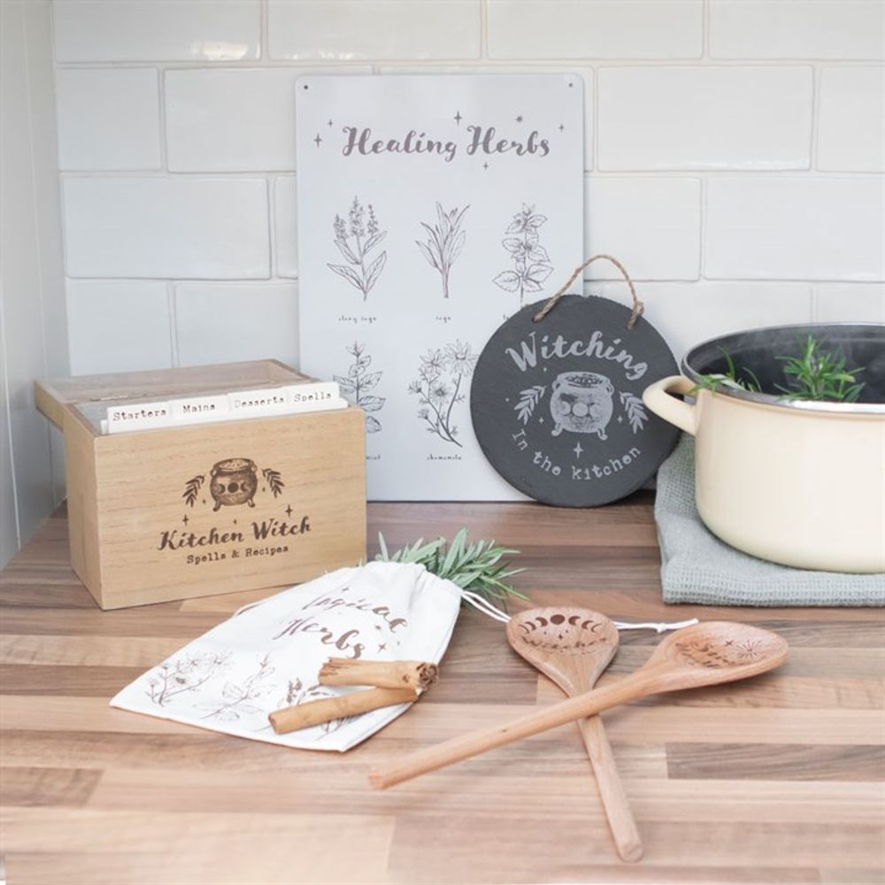 Kitchen Witch Wooden Recipe Box: 6 - By Gift Moments
