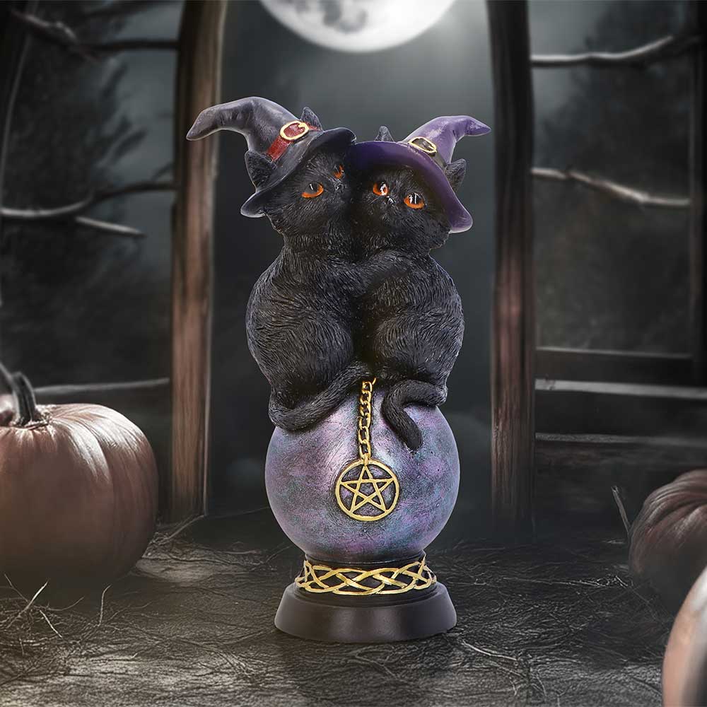 Kittens Orbuculum Witches Cat Ornament: 1 - Figurines Small (Under 15cm) By NN Designs