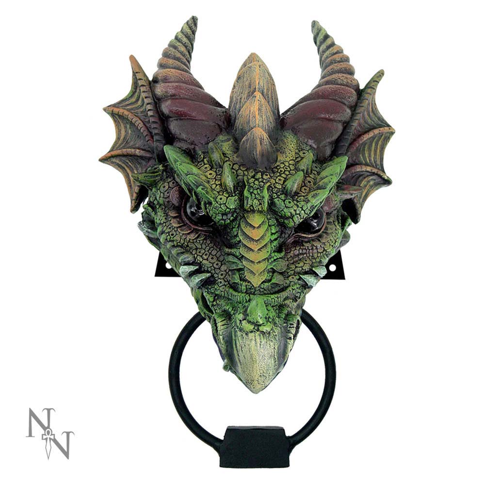 Kryst Gothic Green Dragon Door Knocker: 2 - Door Knockers By Gift Moments