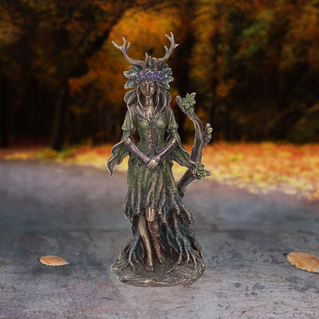 Lady of the Forest Figurine Bronze Celtic Pagan Goddess Flidais Ornament: 1 - Figurines Medium (15-29cm) By Gift Moments