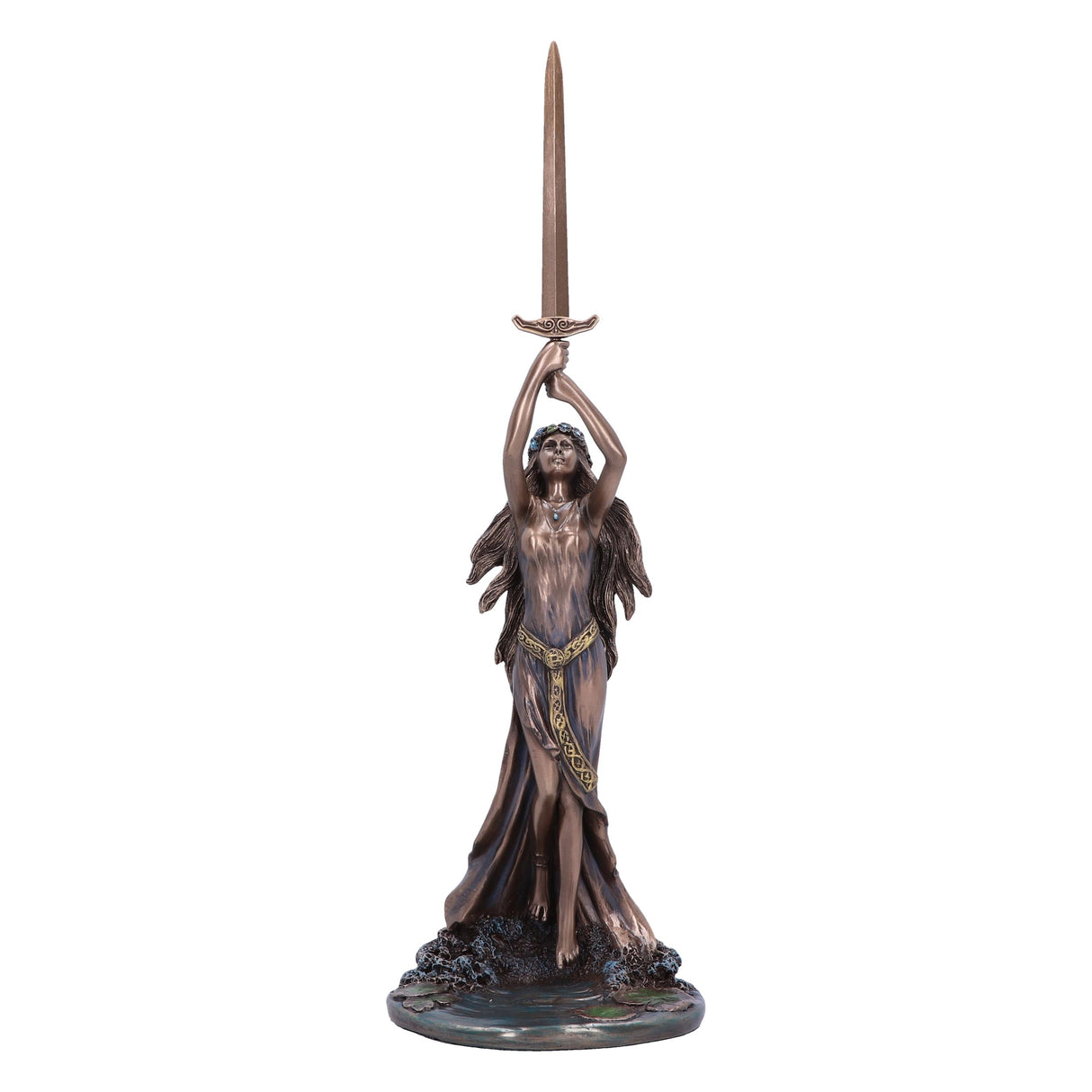 Lady of the Lake and Excalibur Bronze Figurine: 2 - Figures & Collectables By Gift Moments