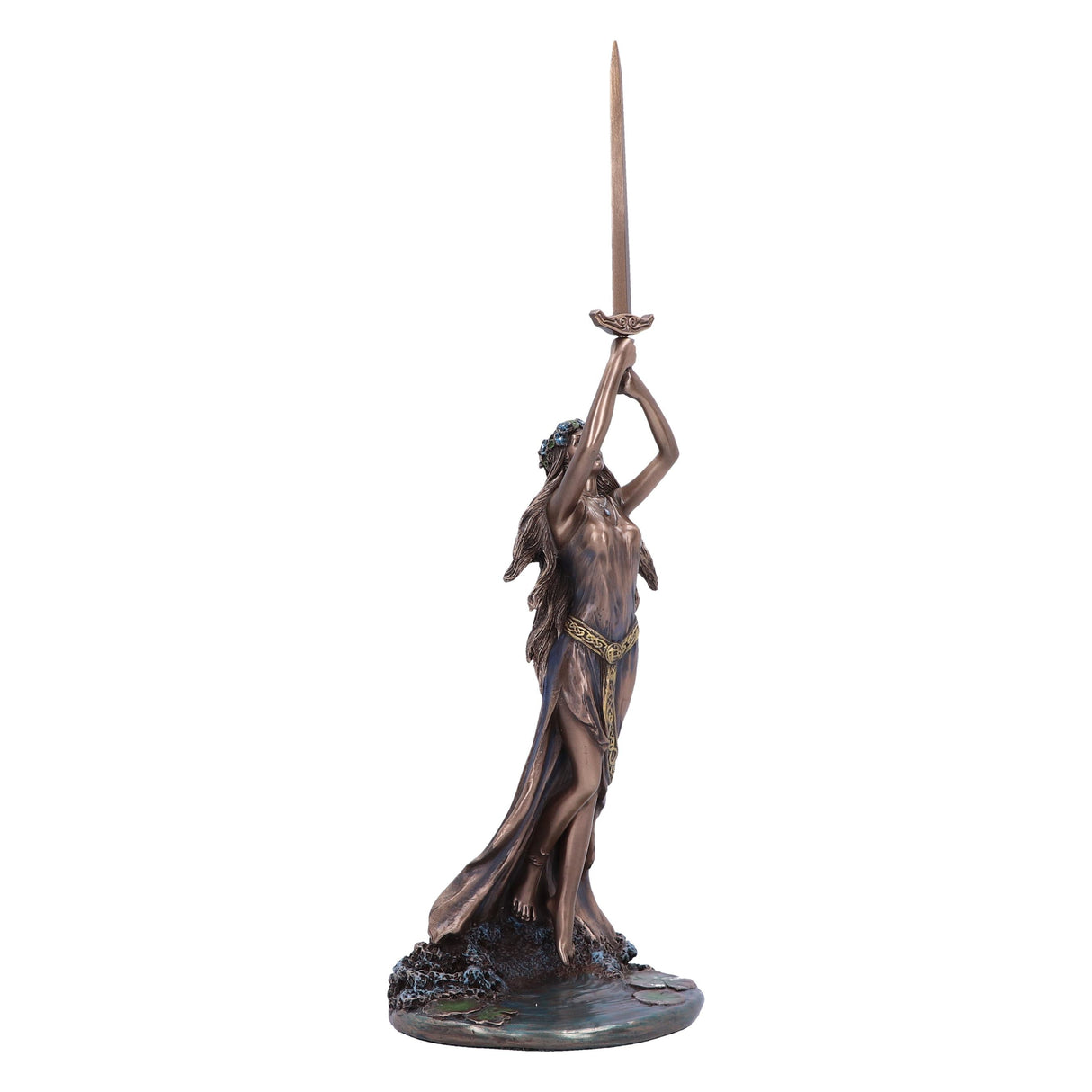 Lady of the Lake and Excalibur Bronze Figurine: 5 - Figures & Collectables By Gift Moments