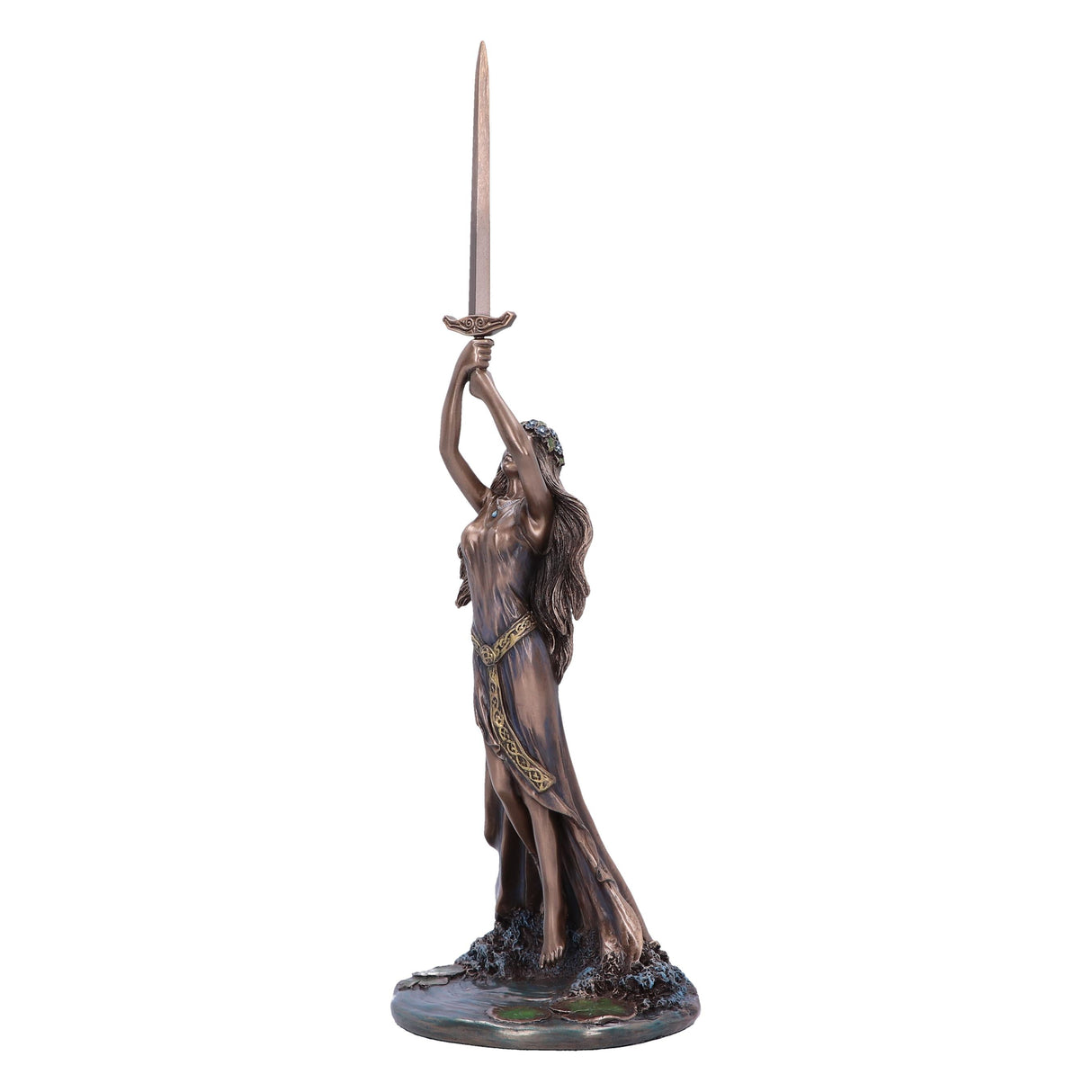 Lady of the Lake and Excalibur Bronze Figurine: 3 - Figures & Collectables By Gift Moments