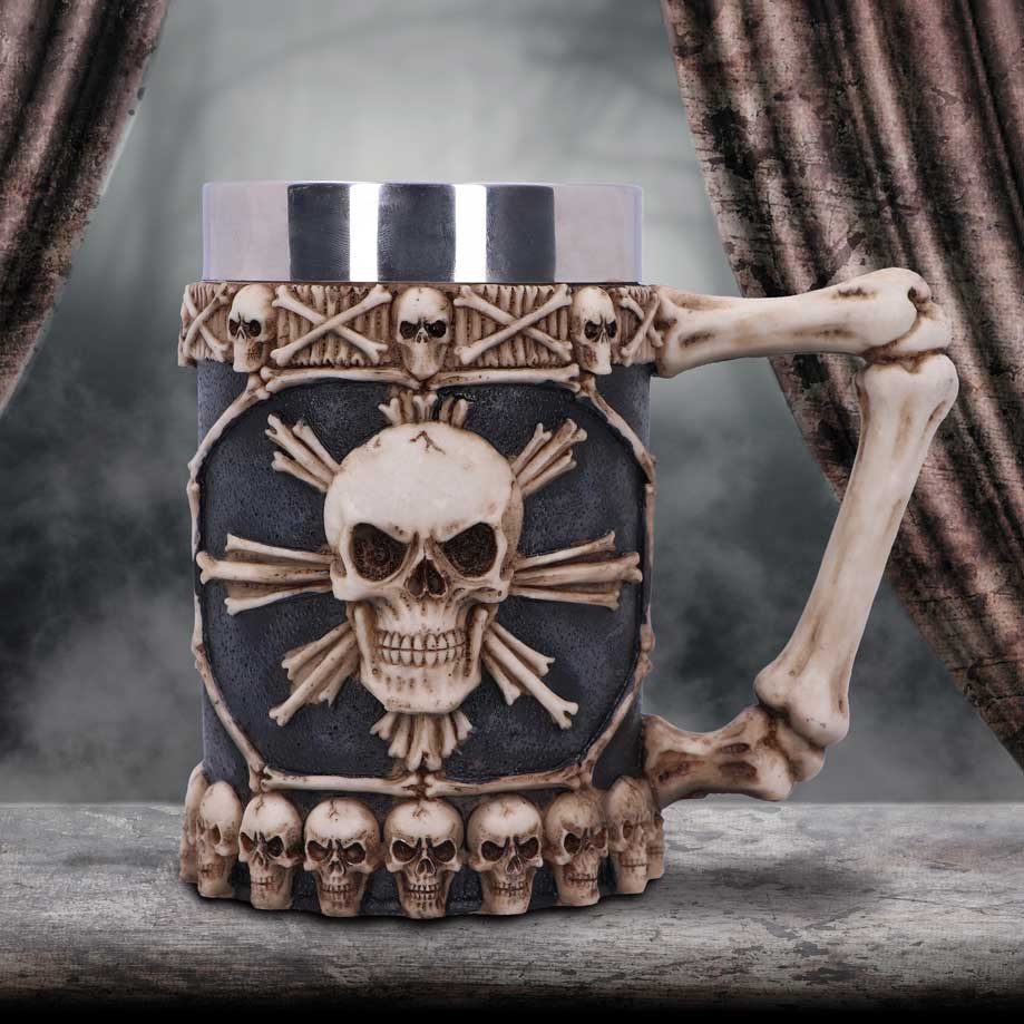 Large Tankard of Skulls Bone Skull Mug - Shop Tankards At Gift Moments - 1