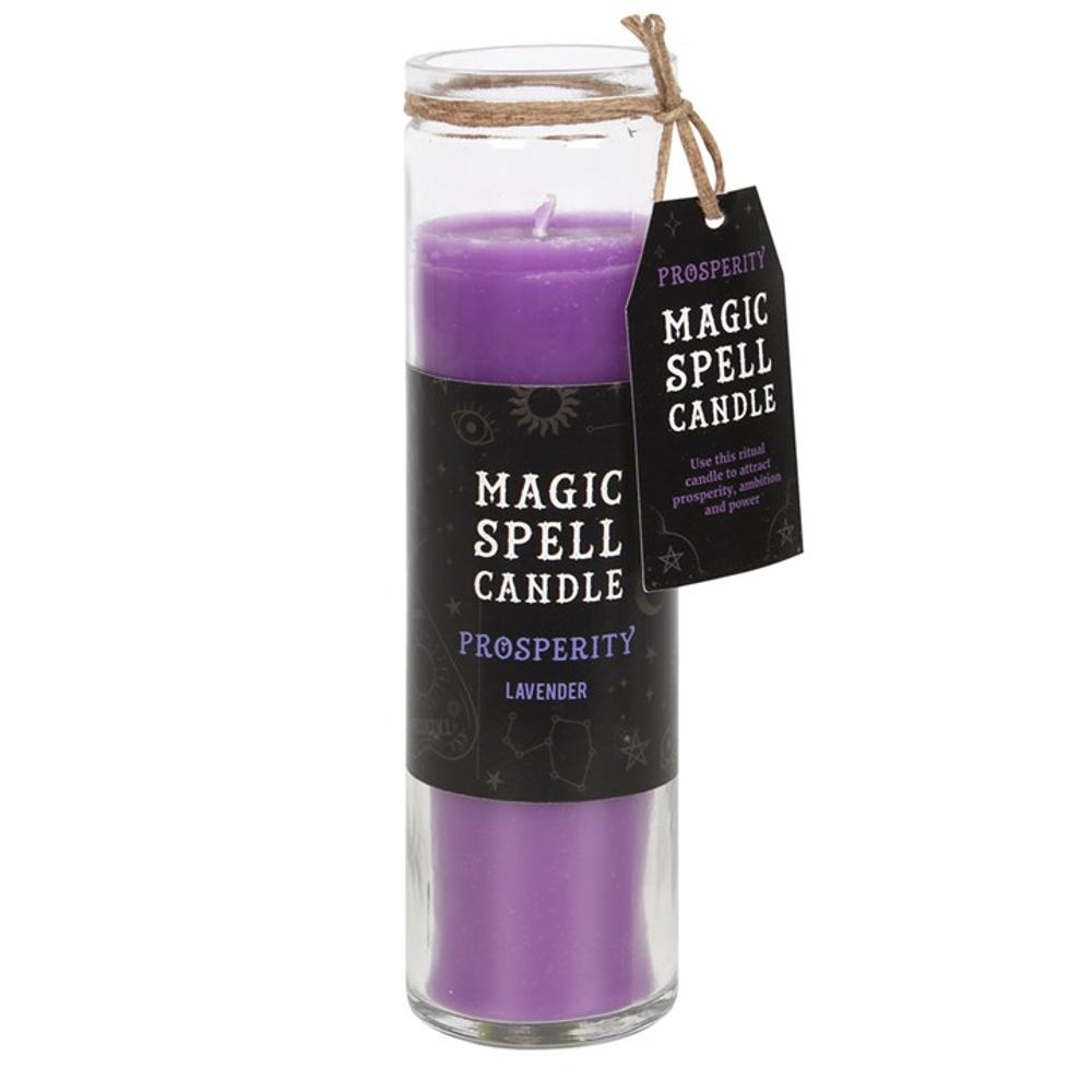 Lavender ’Prosperity’ Spell Tube Candle: 1 - Candles By Gift Moments