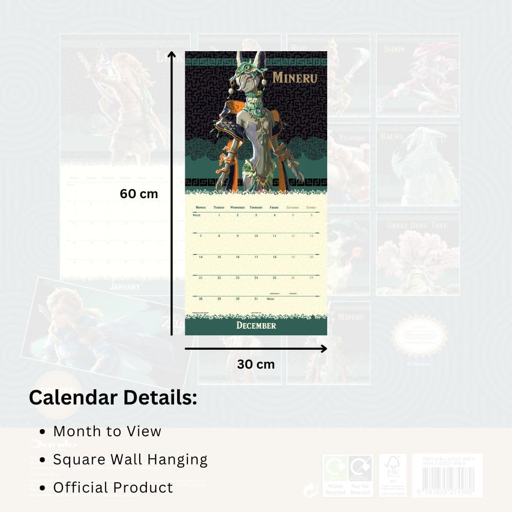 The Legend Of Zelda Square Calendar 2026: 5 - Calendars By The Legend Of Zelda