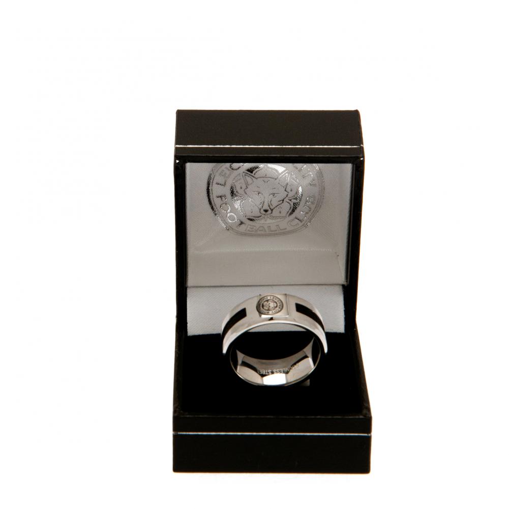 Leicester City FC Black Inlay Ring Medium - Shop Jewellery At Gift Moments - 3