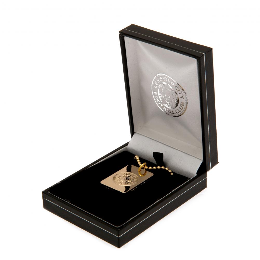 Leicester City FC Gold Plated Dog Tag & Chain - Shop Jewellery At Gift Moments - 1