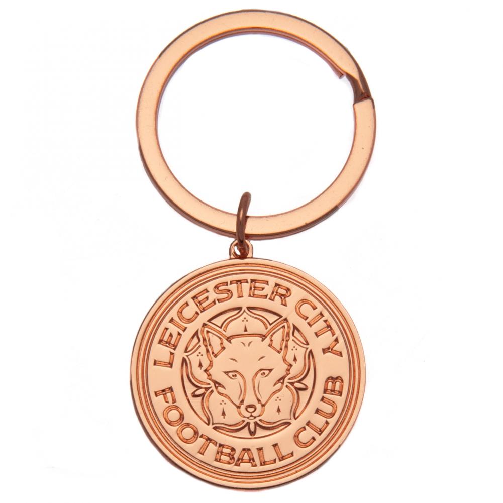 Leicester City FC Rose Gold Crest Keyring - Shop Keyrings At Gift Moments - 1