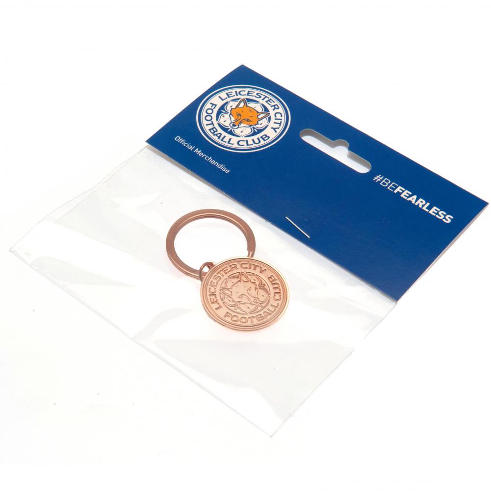 Leicester City FC Rose Gold Crest Keyring - Shop Keyrings At Gift Moments - 3
