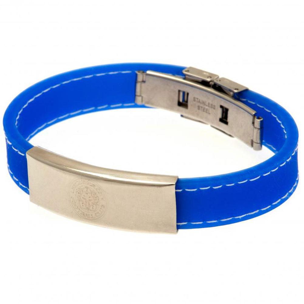 Leicester City FC Stitched Silicone Bracelet BL - Shop Jewellery At Gift Moments - 1