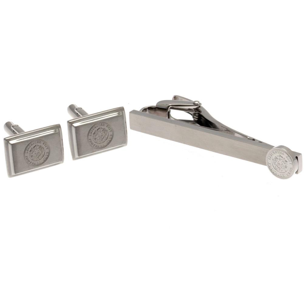 Leicester City FC Tie Slide & Cufflink Set - Shop Cufflinks & Tie Slides At Gift Moments - 2