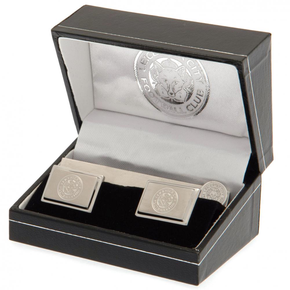 Leicester City FC Tie Slide & Cufflink Set - Shop Cufflinks & Tie Slides At Gift Moments - 1