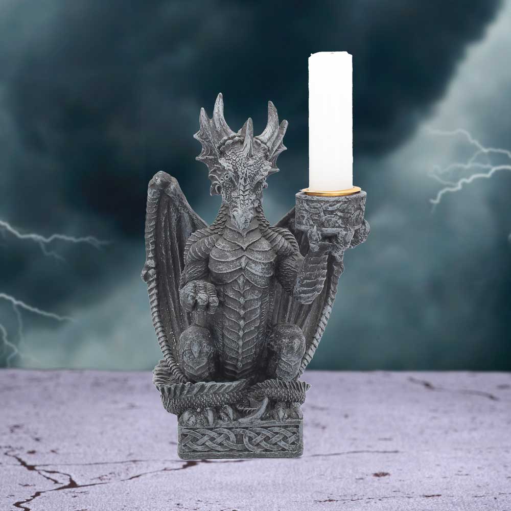 Light Keeper Dragon Candle Holder 15cm: 1 - Candles & Holders By NN Designs