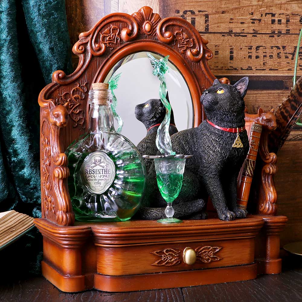 Lisa Parker Absinthe Cat and Green Fairy Figurine: 1 - Figures & Collectables By Lisa Parker