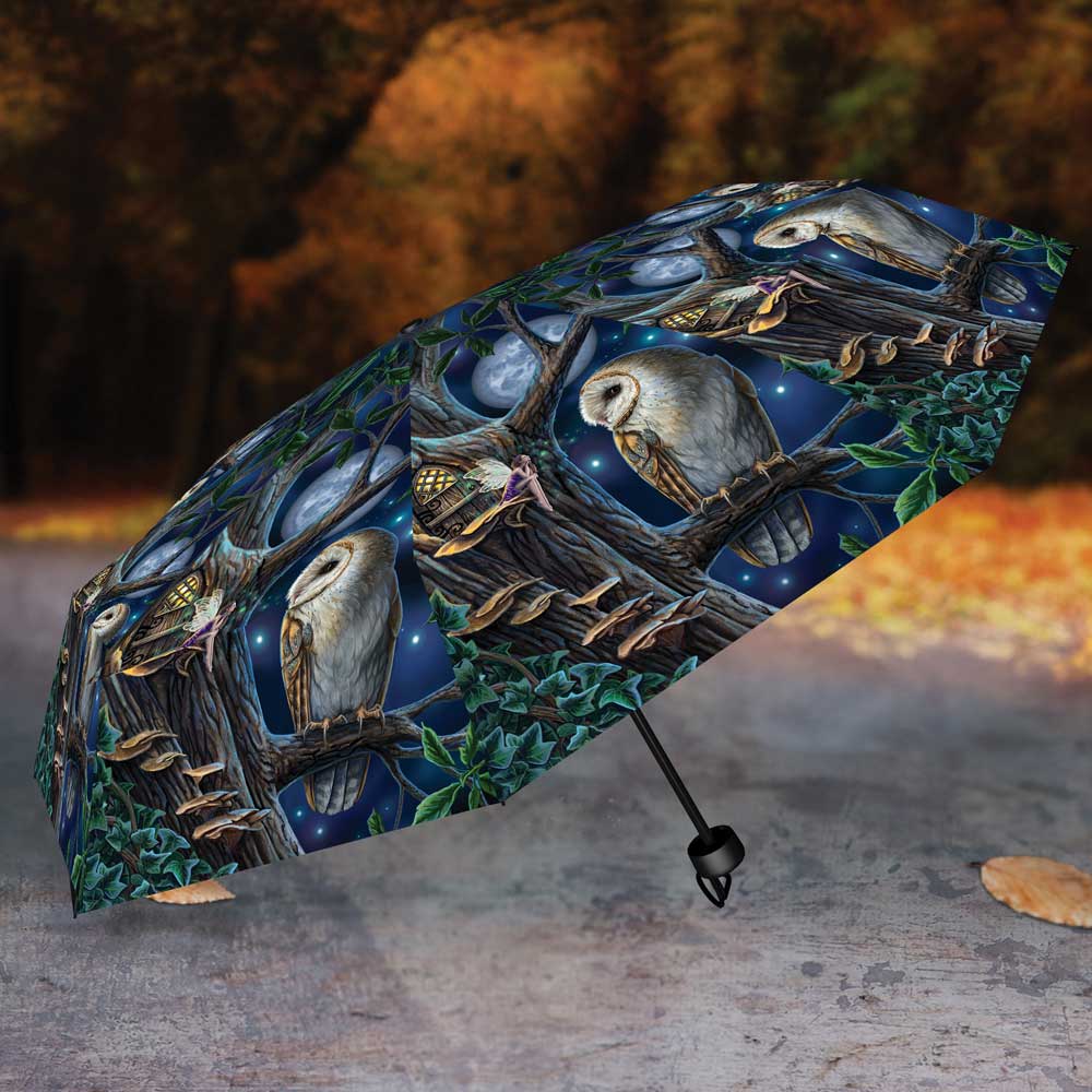 Lisa Parker Fairy and Owl Umbrella: 1 - Umbrellas By Lisa Parker