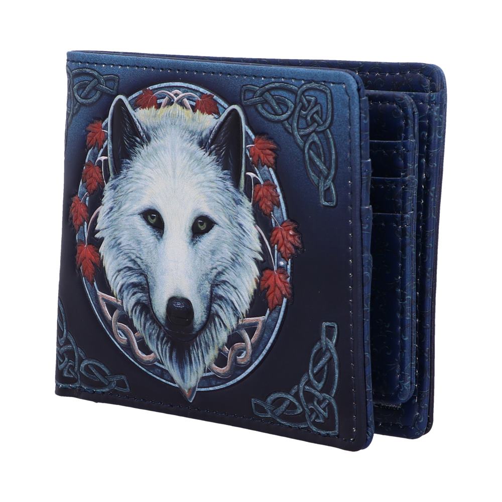 Lisa Parker Guardian of the Fall White Autumn Wolf Wallet: 3 - Wallets By Lisa Parker