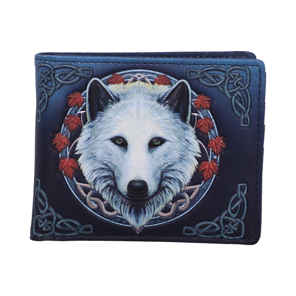 Lisa Parker Guardian of the Fall White Autumn Wolf Wallet: 2 - Wallets By Lisa Parker