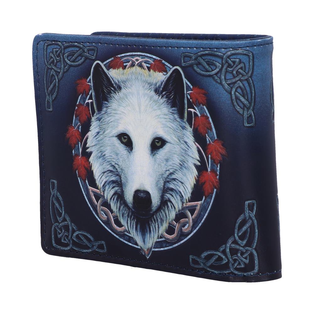 Lisa Parker Guardian of the Fall White Autumn Wolf Wallet: 5 - Wallets By Lisa Parker