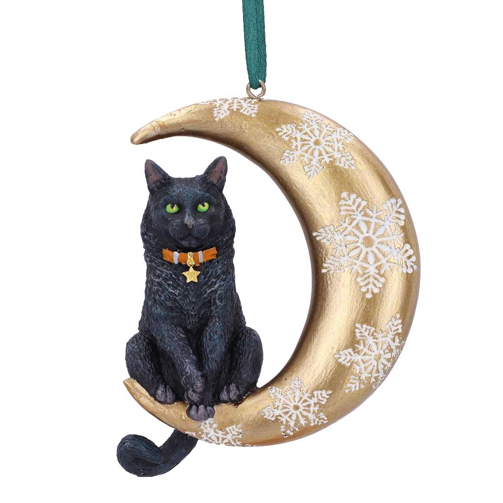 Lisa Parker Moon Cat Hanging Ornament: 2 - Hanging Decorations By Lisa Parker