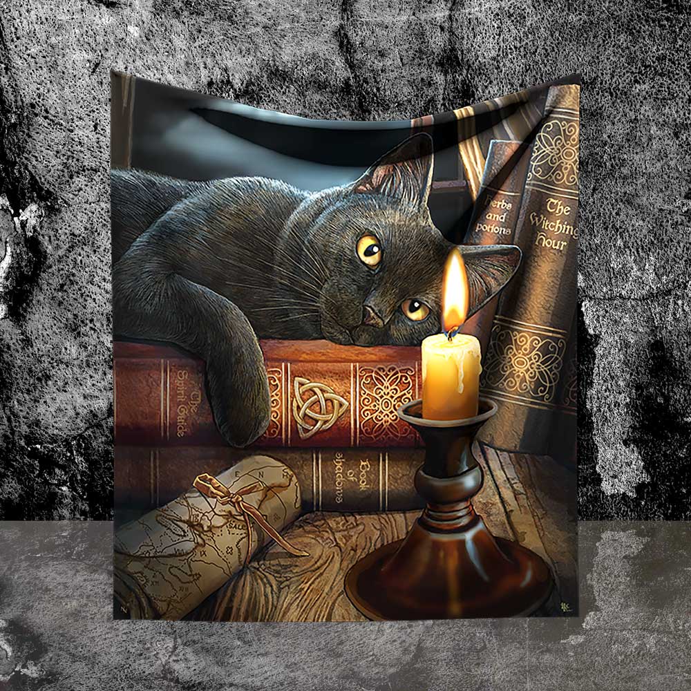 Lisa Parker Witching Hour Throw Witch Cat Blanket: 1 - Throws By Lisa Parker