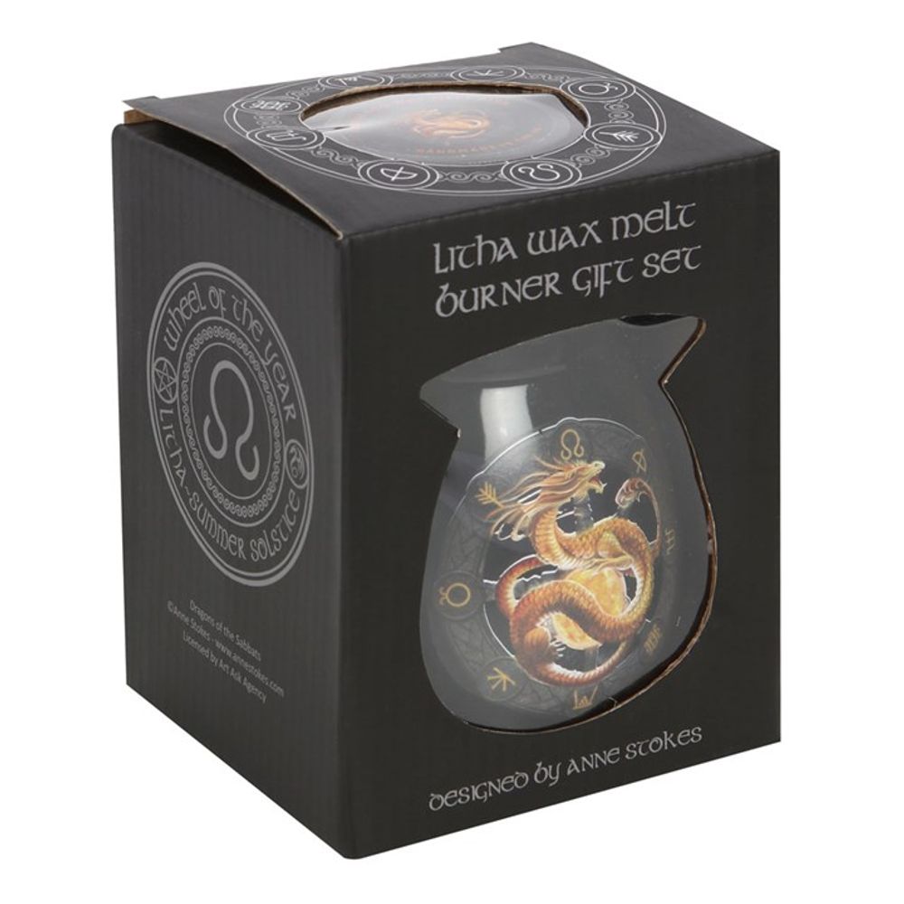 Litha Wax Melt Burner Gift Set by Anne Stokes: 5 - Oil & Wax Burners By Gift Moments