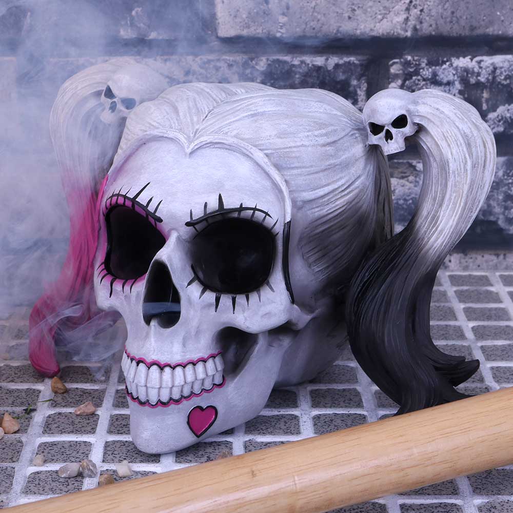 Little Monster Pigtailed Troublemaker Skull: 1 - Figurines Medium (15-29cm) By NN Designs