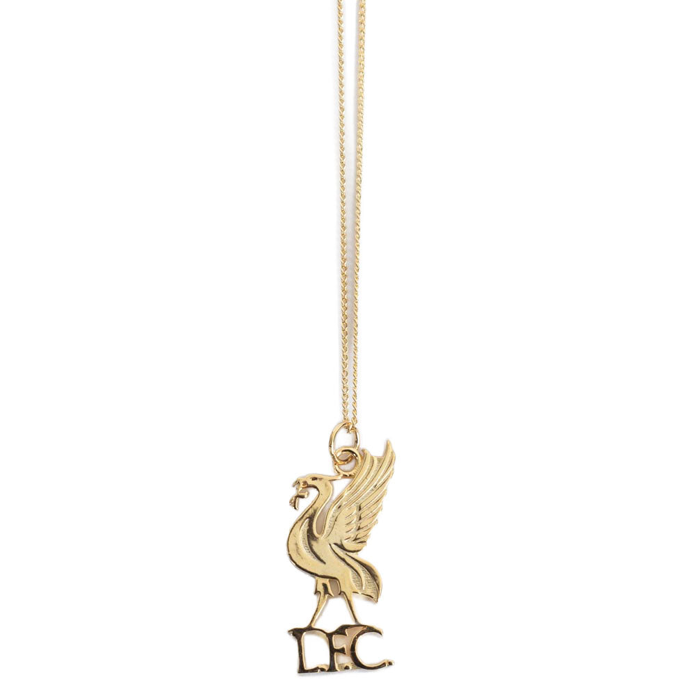 Liverpool FC 18ct Gold Plated on Silver Liverbird Pendant & Chain: 2 - Necklaces By Liverpool