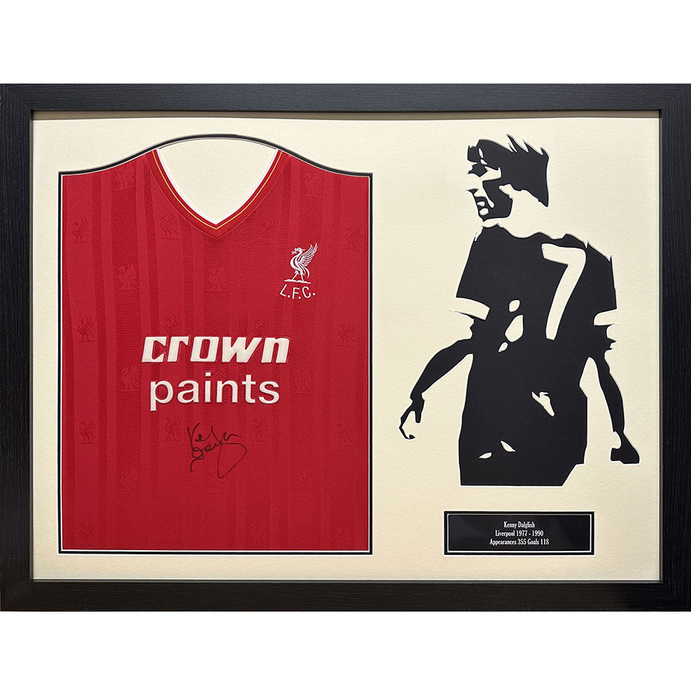 Liverpool FC 1986 Dalglish Signed Shirt Silhouette - Shop Signed Memorabilia At Gift Moments - 1