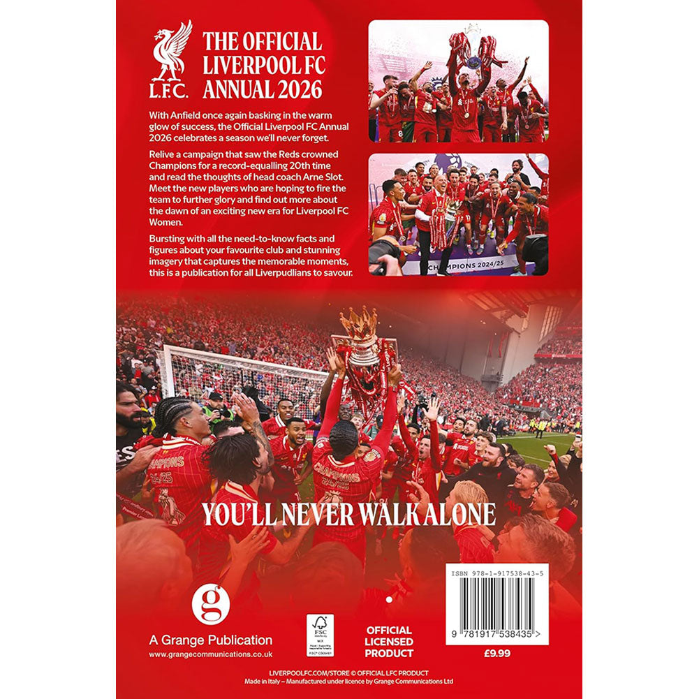Liverpool FC Annual 2026: 4 - Books By Liverpool