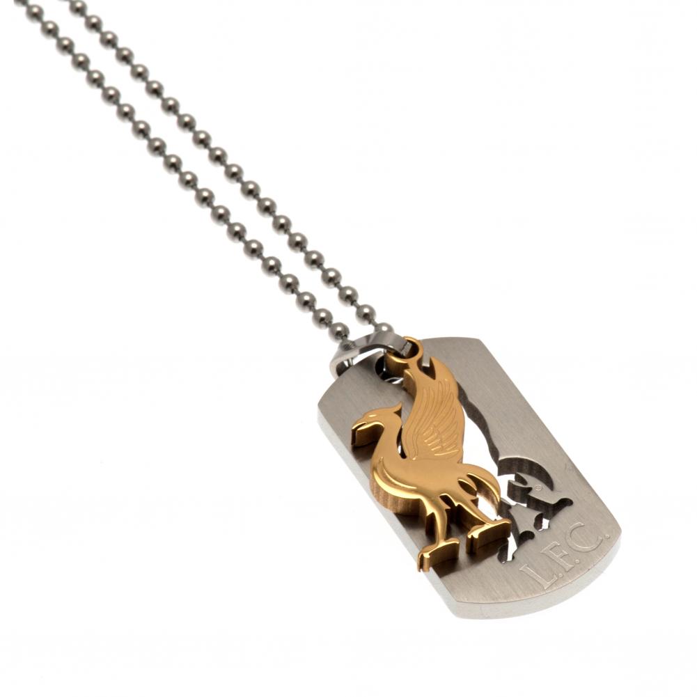 Liverpool FC Bi Colour Cut Out Dog Tag & Chain - Shop Jewellery At Gift Moments - 2