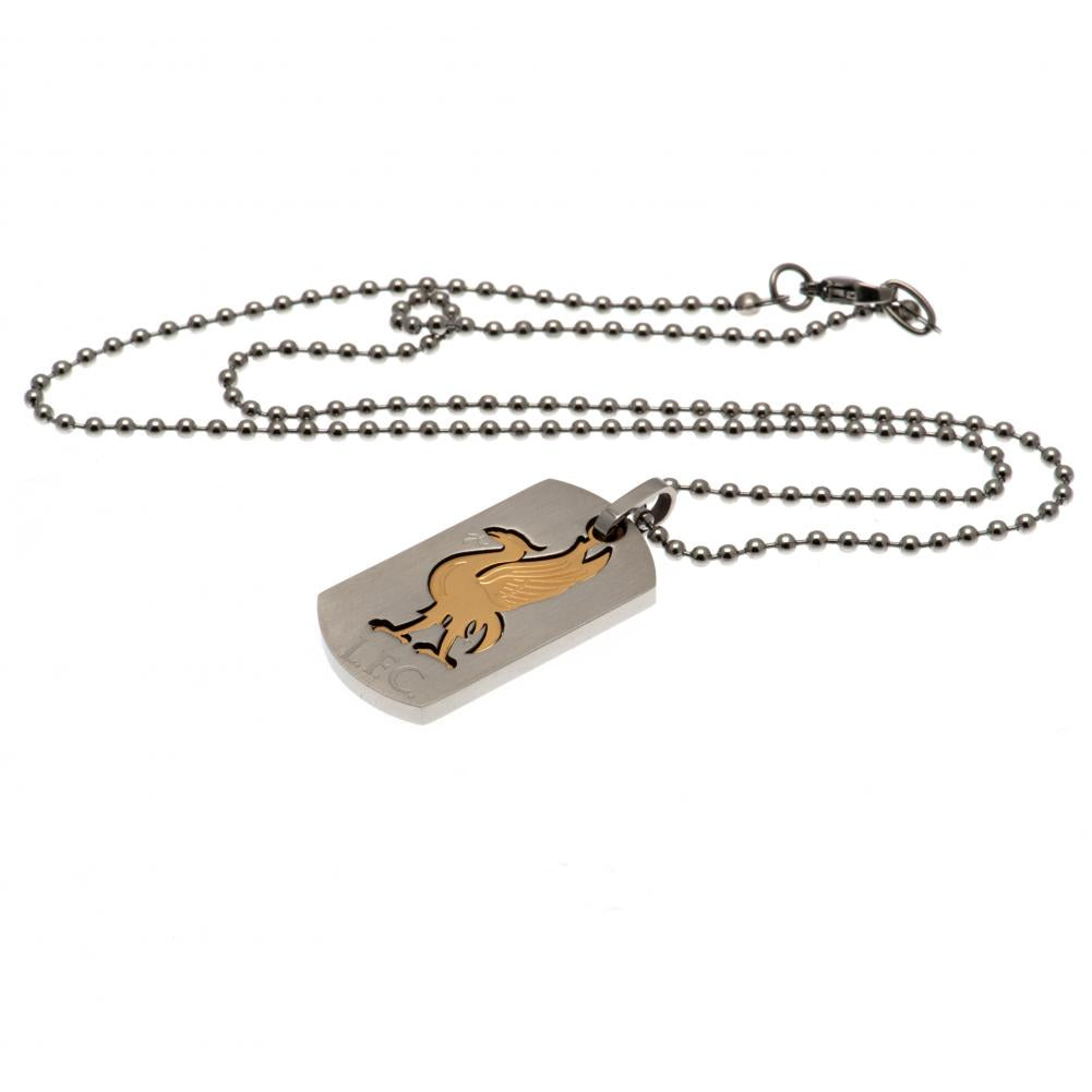 Liverpool FC Bi Colour Cut Out Dog Tag & Chain - Shop Jewellery At Gift Moments - 3
