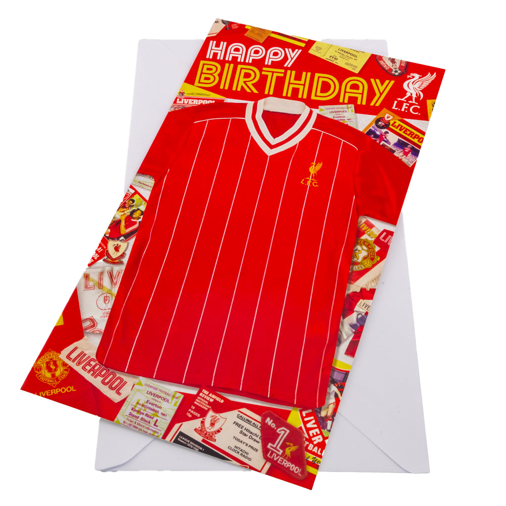 Liverpool FC Retro Shirt Birthday Card: 1 - Greeting Cards By Liverpool