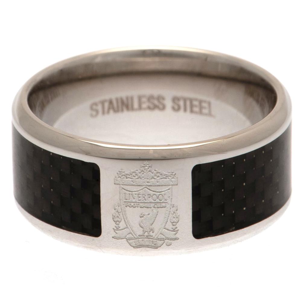 Liverpool FC Carbon Fibre Ring Large - Shop Jewellery At Gift Moments - 2