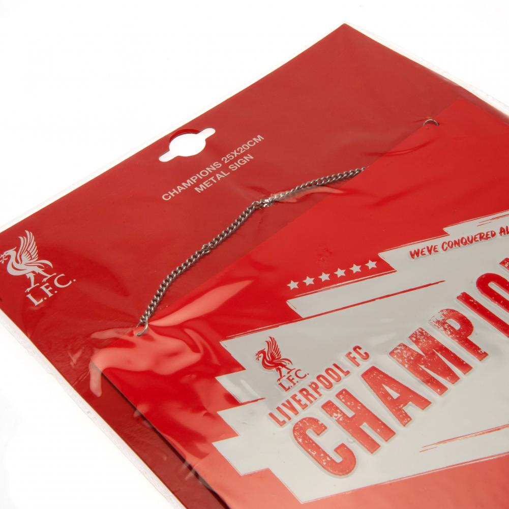 Liverpool FC Champions Of Europe Metal Sign - Shop Signs & Plaques At Gift Moments - 3